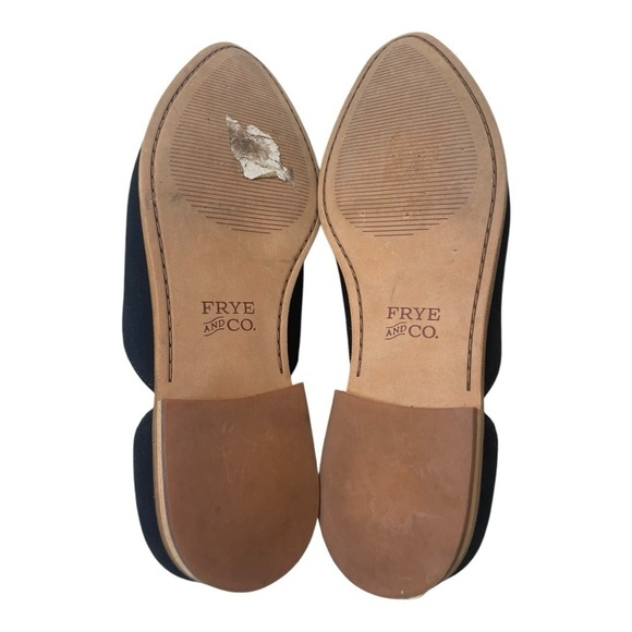 Frye And Co Women’s Fenn Dorsay Black Suede Pointed Toe Flats - Picture 6 of 9